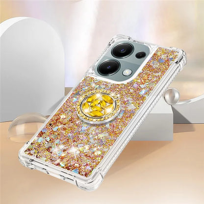 YB Quicksand Series-7 For Xiaomi Redmi Note 13 Pro 4G / Poco M6 Pro 4G Case Flowing Sequins Phone Kickstand Cover