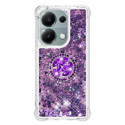 YB Quicksand Series-7 For Xiaomi Redmi Note 13 Pro 4G / Poco M6 Pro 4G Case Flowing Sequins Phone Kickstand Cover