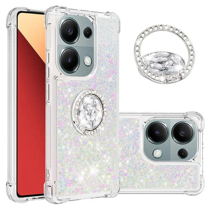YB Quicksand Series-7 For Xiaomi Redmi Note 13 Pro 4G / Poco M6 Pro 4G Case Flowing Sequins Phone Kickstand Cover