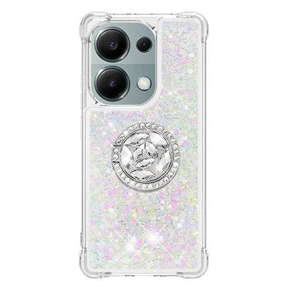 YB Quicksand Series-7 For Xiaomi Redmi Note 13 Pro 4G / Poco M6 Pro 4G Case Flowing Sequins Phone Kickstand Cover