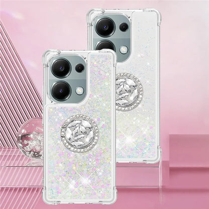 YB Quicksand Series-7 For Xiaomi Redmi Note 13 Pro 4G / Poco M6 Pro 4G Case Flowing Sequins Phone Kickstand Cover