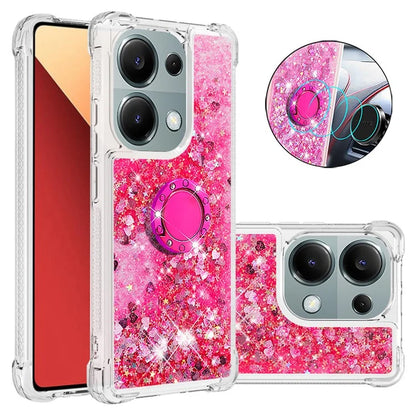 YB Quicksand Series-7 For Xiaomi Redmi Note 13 Pro 4G / Poco M6 Pro 4G Case Flowing Sequins Phone Kickstand Cover