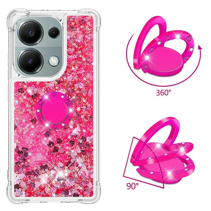 YB Quicksand Series-7 For Xiaomi Redmi Note 13 Pro 4G / Poco M6 Pro 4G Case Flowing Sequins Phone Kickstand Cover