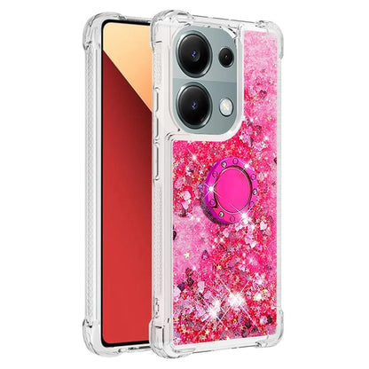 YB Quicksand Series-7 For Xiaomi Redmi Note 13 Pro 4G / Poco M6 Pro 4G Case Flowing Sequins Phone Kickstand Cover
