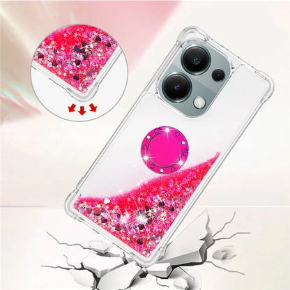 YB Quicksand Series-7 For Xiaomi Redmi Note 13 Pro 4G / Poco M6 Pro 4G Case Flowing Sequins Phone Kickstand Cover