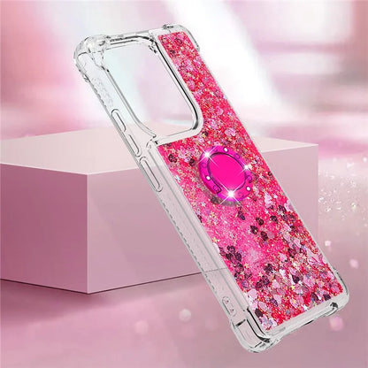 YB Quicksand Series-7 For Xiaomi Redmi Note 13 Pro 4G / Poco M6 Pro 4G Case Flowing Sequins Phone Kickstand Cover