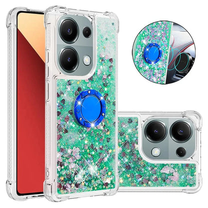 YB Quicksand Series-7 For Xiaomi Redmi Note 13 Pro 4G / Poco M6 Pro 4G Case Flowing Sequins Phone Kickstand Cover