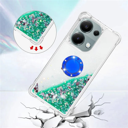 YB Quicksand Series-7 For Xiaomi Redmi Note 13 Pro 4G / Poco M6 Pro 4G Case Flowing Sequins Phone Kickstand Cover