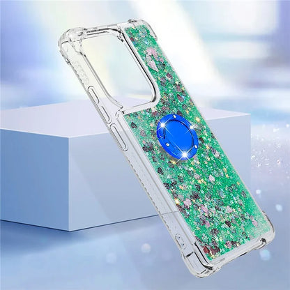 YB Quicksand Series-7 For Xiaomi Redmi Note 13 Pro 4G / Poco M6 Pro 4G Case Flowing Sequins Phone Kickstand Cover
