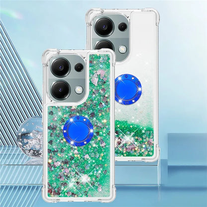 YB Quicksand Series-7 For Xiaomi Redmi Note 13 Pro 4G / Poco M6 Pro 4G Case Flowing Sequins Phone Kickstand Cover