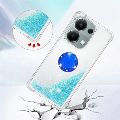 YB Quicksand Series-7 For Xiaomi Redmi Note 13 Pro 4G / Poco M6 Pro 4G Case Flowing Sequins Phone Kickstand Cover