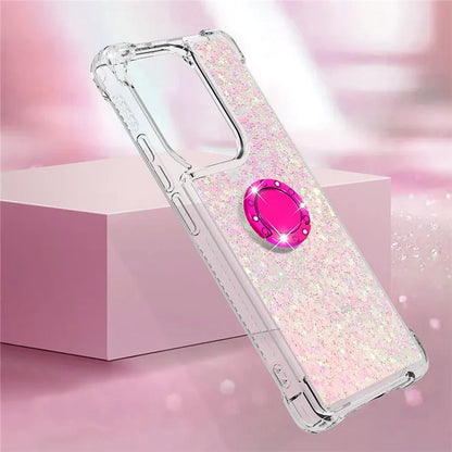 YB Quicksand Series-7 For Xiaomi Redmi Note 13 Pro 4G / Poco M6 Pro 4G Case Flowing Sequins Phone Kickstand Cover