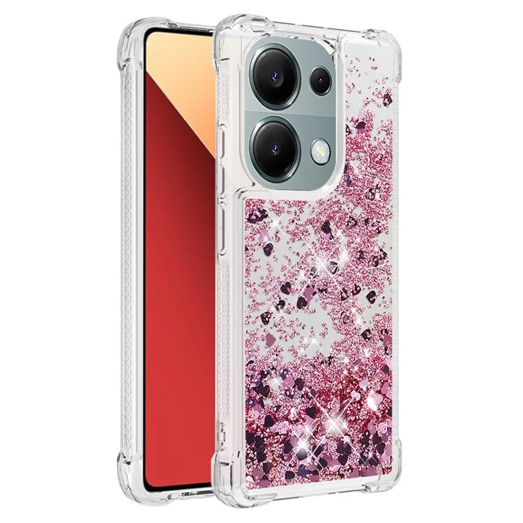YB Quicksand Series-1 For Xiaomi Redmi Note 13 Pro 4G / Poco M6 Pro 4G TPU Case Shiny Sequins Floating Phone Cover