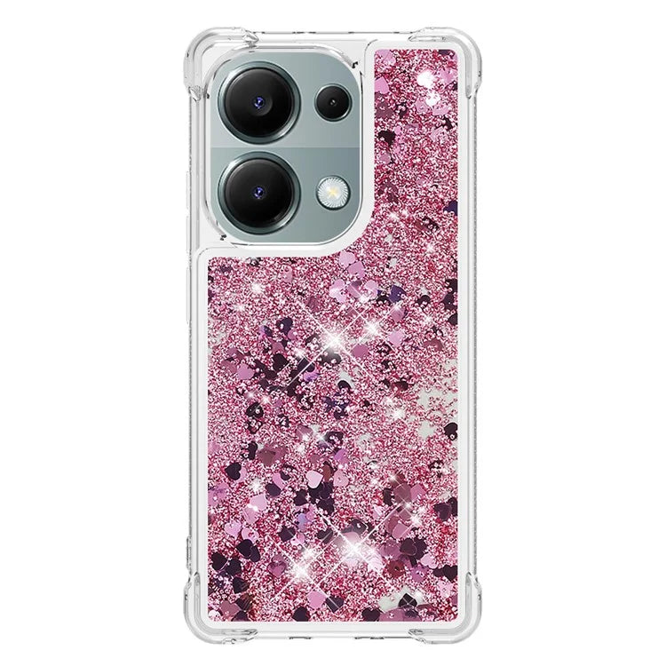 YB Quicksand Series-1 For Xiaomi Redmi Note 13 Pro 4G / Poco M6 Pro 4G TPU Case Shiny Sequins Floating Phone Cover