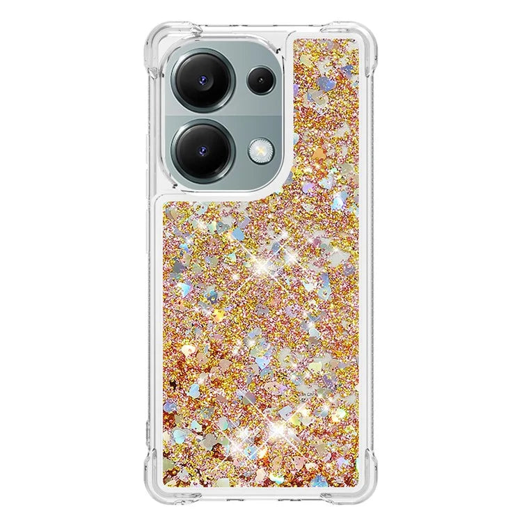 YB Quicksand Series-1 For Xiaomi Redmi Note 13 Pro 4G / Poco M6 Pro 4G TPU Case Shiny Sequins Floating Phone Cover