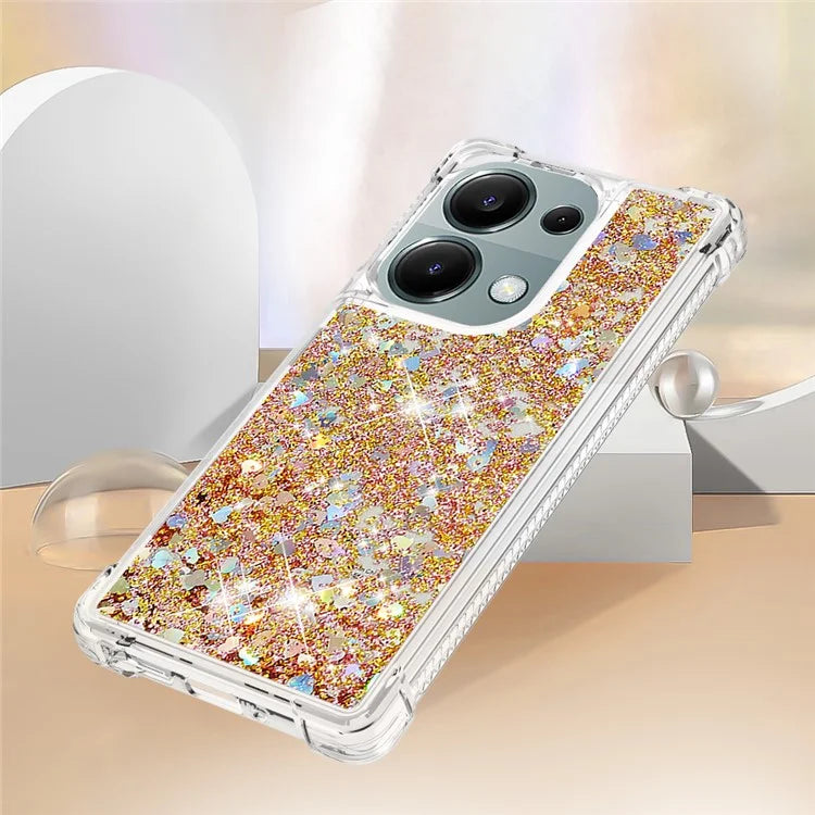 YB Quicksand Series-1 For Xiaomi Redmi Note 13 Pro 4G / Poco M6 Pro 4G TPU Case Shiny Sequins Floating Phone Cover