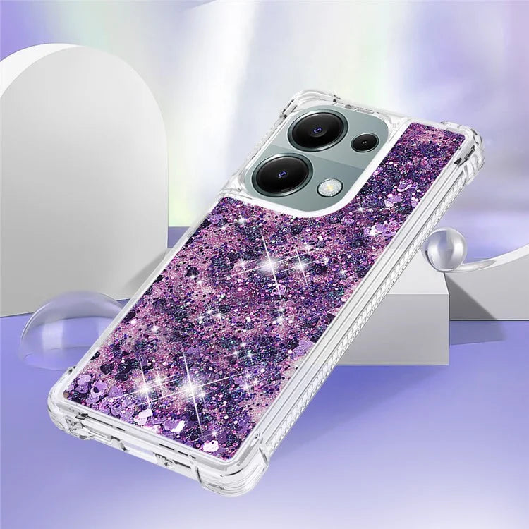 YB Quicksand Series-1 For Xiaomi Redmi Note 13 Pro 4G / Poco M6 Pro 4G TPU Case Shiny Sequins Floating Phone Cover