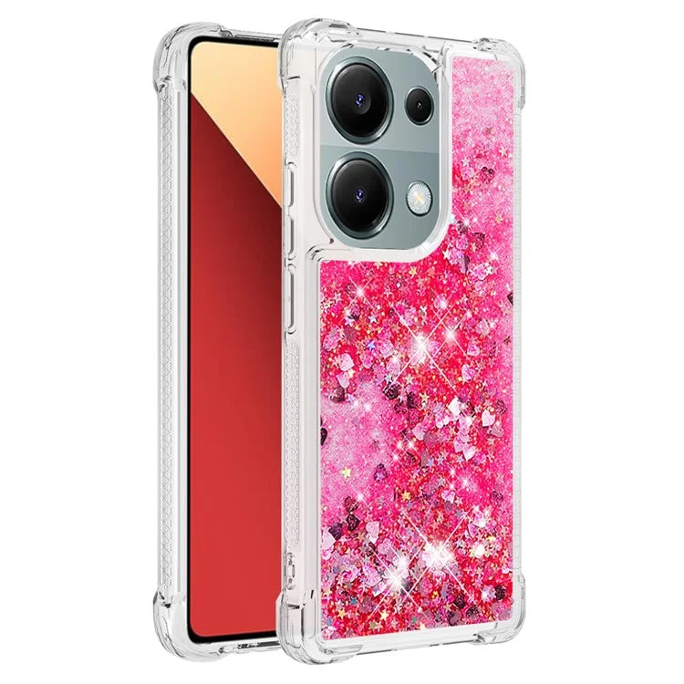 YB Quicksand Series-1 For Xiaomi Redmi Note 13 Pro 4G / Poco M6 Pro 4G TPU Case Shiny Sequins Floating Phone Cover