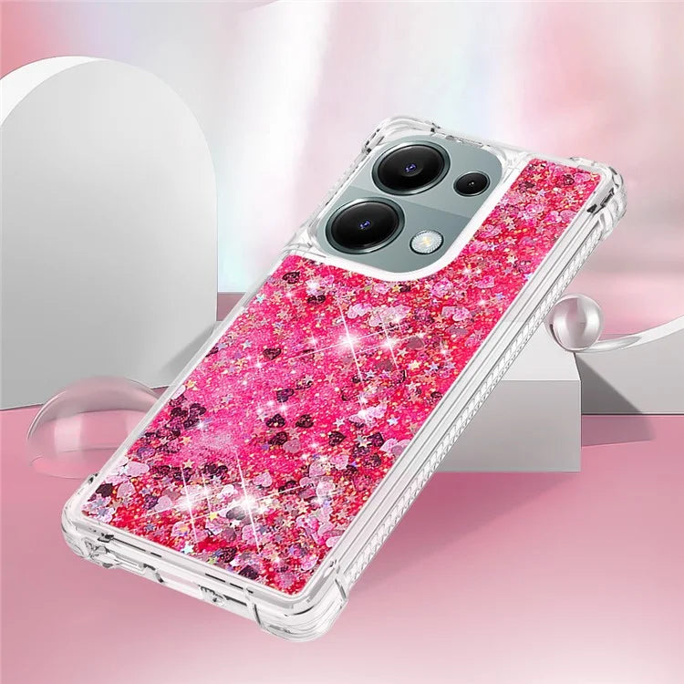 YB Quicksand Series-1 For Xiaomi Redmi Note 13 Pro 4G / Poco M6 Pro 4G TPU Case Shiny Sequins Floating Phone Cover