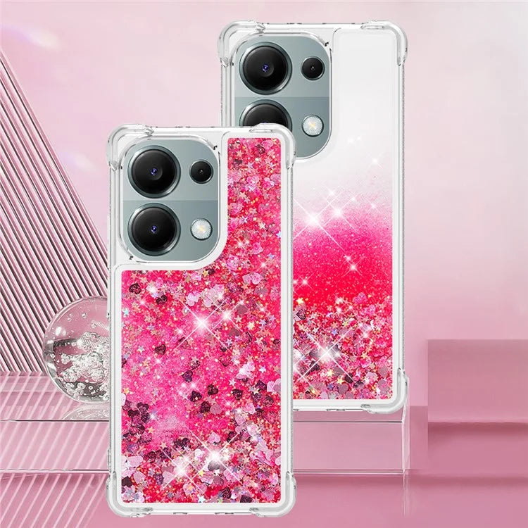 YB Quicksand Series-1 For Xiaomi Redmi Note 13 Pro 4G / Poco M6 Pro 4G TPU Case Shiny Sequins Floating Phone Cover