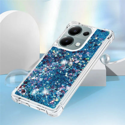 YB Quicksand Series-1 For Xiaomi Redmi Note 13 Pro 4G / Poco M6 Pro 4G TPU Case Shiny Sequins Floating Phone Cover