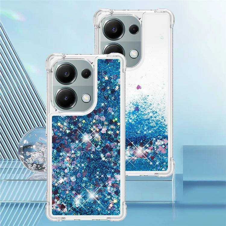YB Quicksand Series-1 For Xiaomi Redmi Note 13 Pro 4G / Poco M6 Pro 4G TPU Case Shiny Sequins Floating Phone Cover