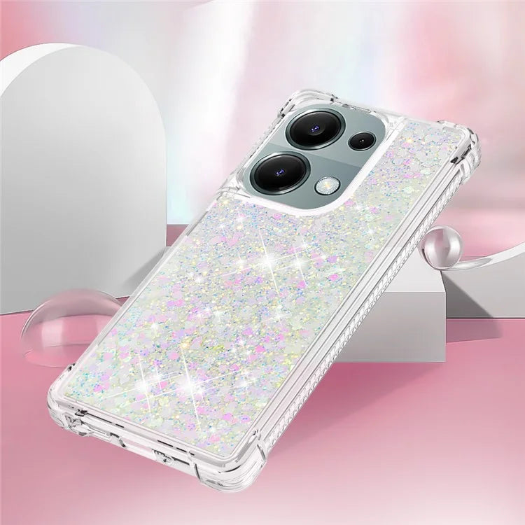 YB Quicksand Series-1 For Xiaomi Redmi Note 13 Pro 4G / Poco M6 Pro 4G TPU Case Shiny Sequins Floating Phone Cover