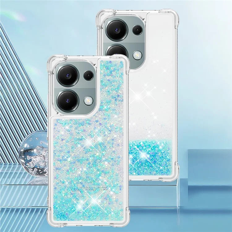 YB Quicksand Series-1 For Xiaomi Redmi Note 13 Pro 4G / Poco M6 Pro 4G TPU Case Shiny Sequins Floating Phone Cover