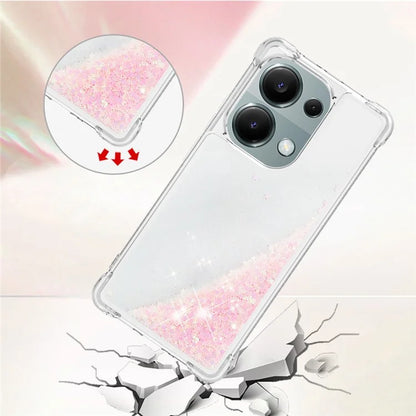 YB Quicksand Series-1 For Xiaomi Redmi Note 13 Pro 4G / Poco M6 Pro 4G TPU Case Shiny Sequins Floating Phone Cover