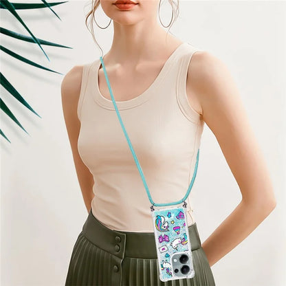 YB Quicksand Series-5 For Xiaomi Redmi Note 13 Pro 4G / Poco M6 Pro 4G Case Flowing Sequins Pattern Phone Cover with Lanyard