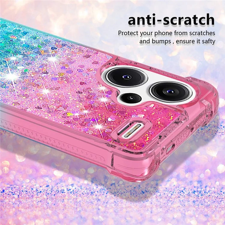 YB Quicksand Series-3 For Xiaomi Redmi Note 13 Pro+ 5G TPU Case Gradient Quicksand Phone Cover