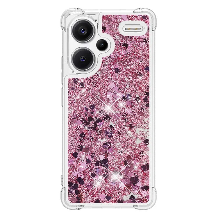YB Quicksand Series-1 For Xiaomi Redmi Note 13 Pro+ 5G Cell Phone Case Sequins TPU Protective Cover