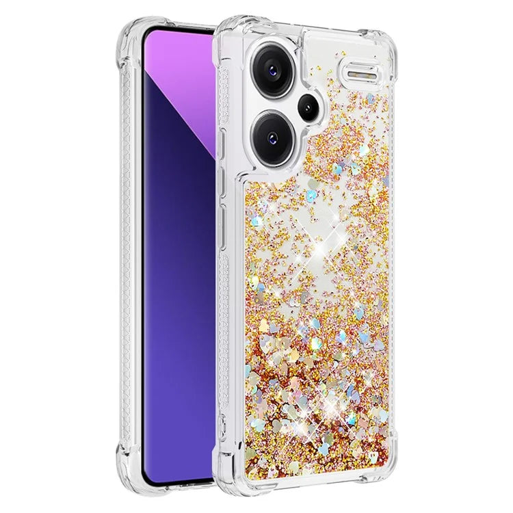 YB Quicksand Series-1 For Xiaomi Redmi Note 13 Pro+ 5G Cell Phone Case Sequins TPU Protective Cover