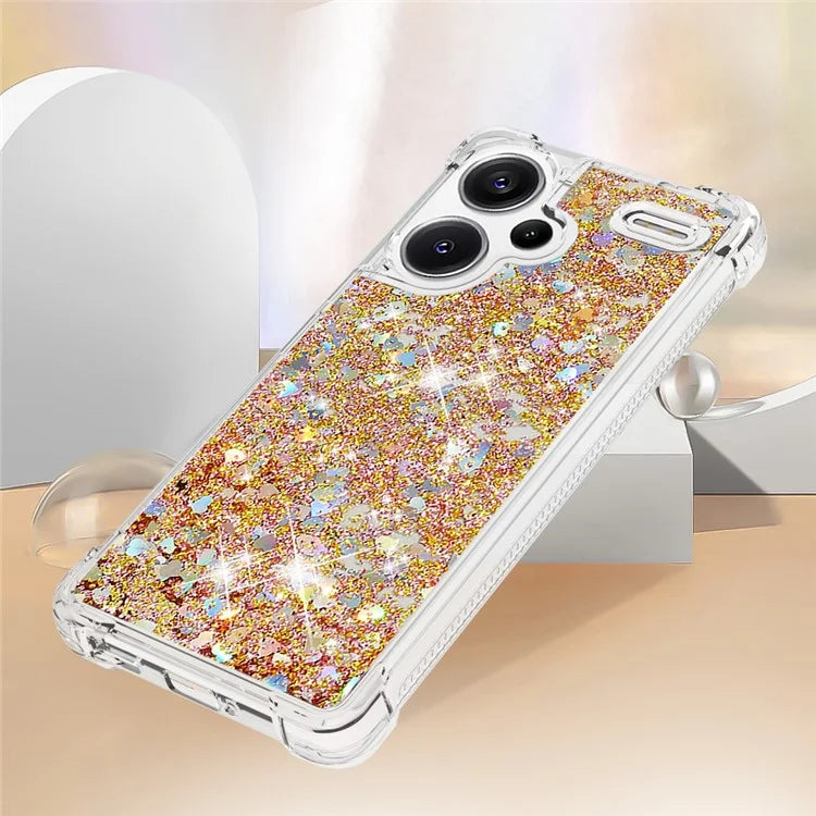 YB Quicksand Series-1 For Xiaomi Redmi Note 13 Pro+ 5G Cell Phone Case Sequins TPU Protective Cover