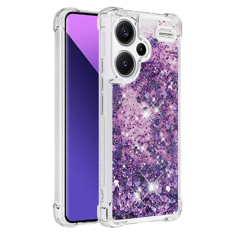 YB Quicksand Series-1 For Xiaomi Redmi Note 13 Pro+ 5G Cell Phone Case Sequins TPU Protective Cover