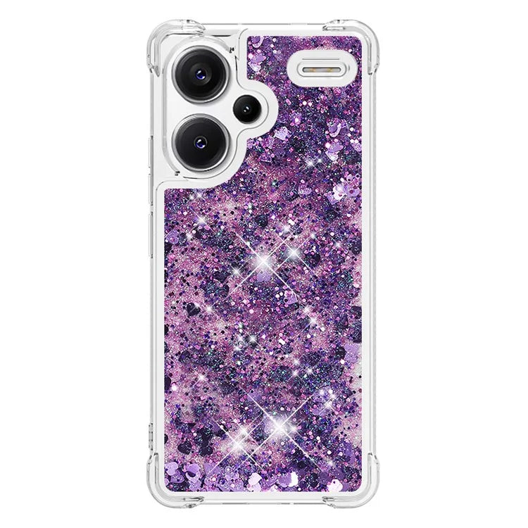 YB Quicksand Series-1 For Xiaomi Redmi Note 13 Pro+ 5G Cell Phone Case Sequins TPU Protective Cover