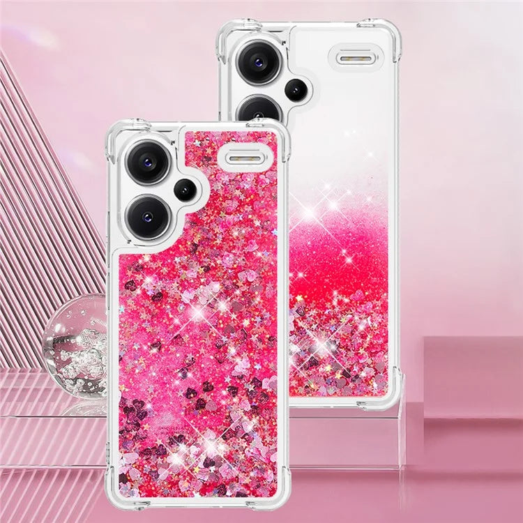 YB Quicksand Series-1 For Xiaomi Redmi Note 13 Pro+ 5G Cell Phone Case Sequins TPU Protective Cover