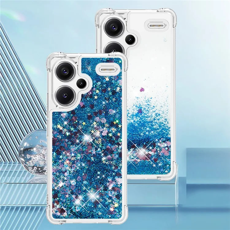 YB Quicksand Series-1 For Xiaomi Redmi Note 13 Pro+ 5G Cell Phone Case Sequins TPU Protective Cover