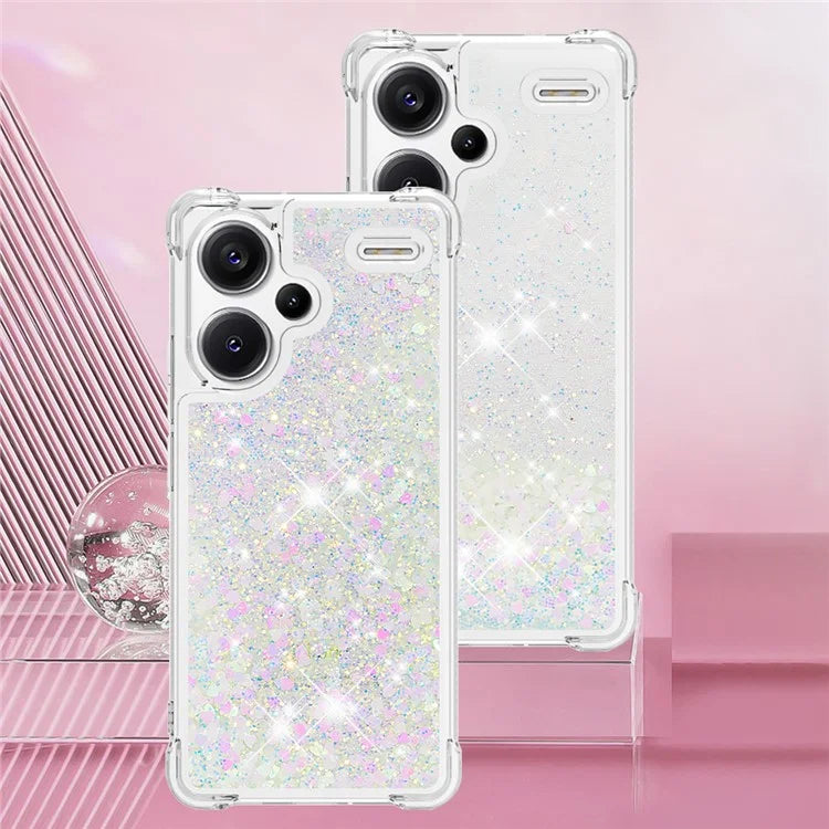 YB Quicksand Series-1 For Xiaomi Redmi Note 13 Pro+ 5G Cell Phone Case Sequins TPU Protective Cover