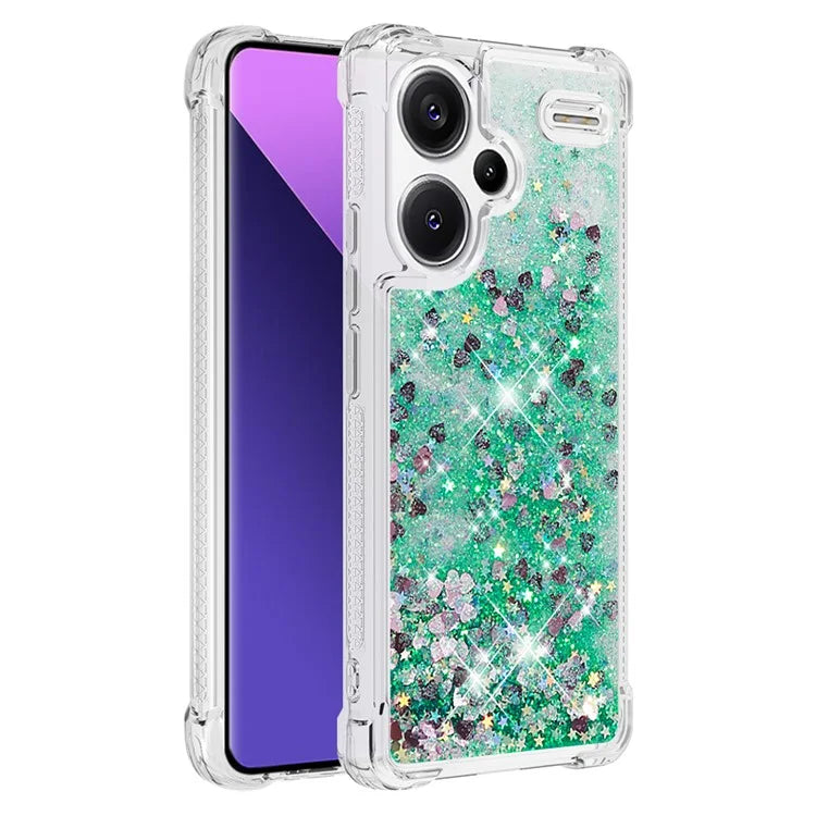 YB Quicksand Series-1 For Xiaomi Redmi Note 13 Pro+ 5G Cell Phone Case Sequins TPU Protective Cover
