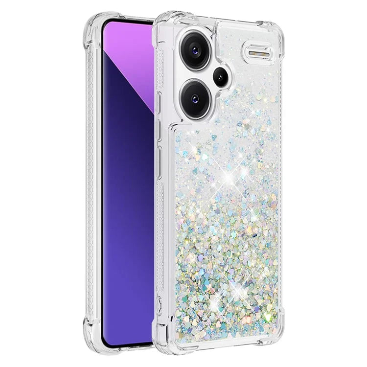 YB Quicksand Series-1 For Xiaomi Redmi Note 13 Pro+ 5G Cell Phone Case Sequins TPU Protective Cover