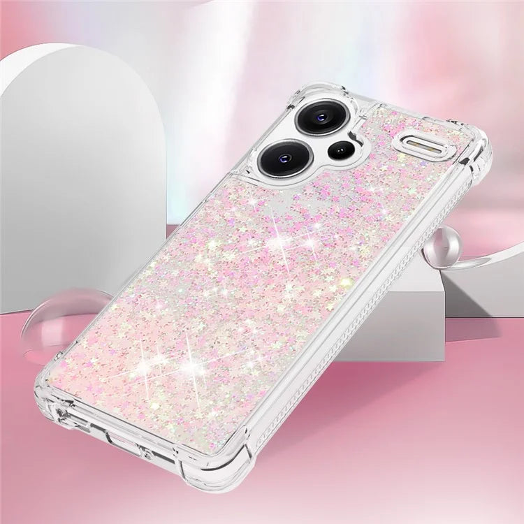 YB Quicksand Series-1 For Xiaomi Redmi Note 13 Pro+ 5G Cell Phone Case Sequins TPU Protective Cover