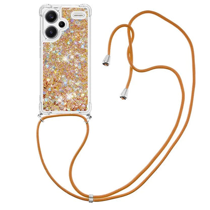 YB Quicksand Series-4 For Xiaomi Redmi Note 13 Pro+ 5G Case Glitter TPU Crossbody Phone Cover