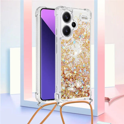 YB Quicksand Series-4 For Xiaomi Redmi Note 13 Pro+ 5G Case Glitter TPU Crossbody Phone Cover