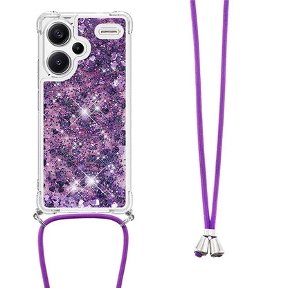 YB Quicksand Series-4 For Xiaomi Redmi Note 13 Pro+ 5G Case Glitter TPU Crossbody Phone Cover