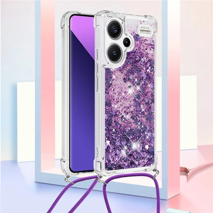 YB Quicksand Series-4 For Xiaomi Redmi Note 13 Pro+ 5G Case Glitter TPU Crossbody Phone Cover