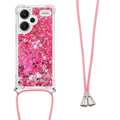 YB Quicksand Series-4 For Xiaomi Redmi Note 13 Pro+ 5G Case Glitter TPU Crossbody Phone Cover