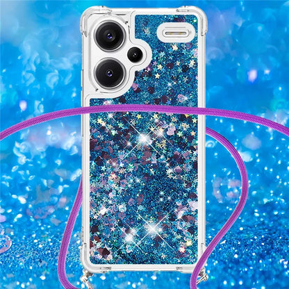 YB Quicksand Series-4 For Xiaomi Redmi Note 13 Pro+ 5G Case Glitter TPU Crossbody Phone Cover