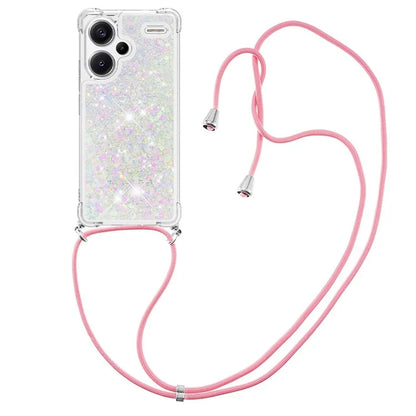 YB Quicksand Series-4 For Xiaomi Redmi Note 13 Pro+ 5G Case Glitter TPU Crossbody Phone Cover