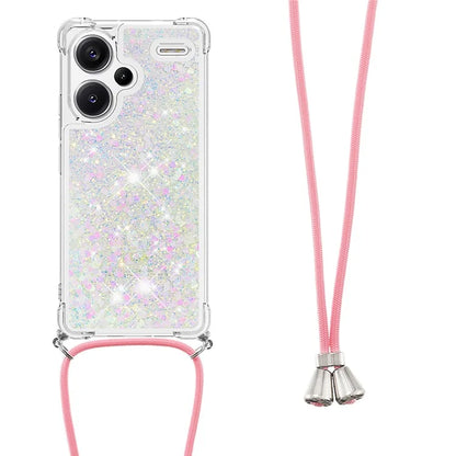 YB Quicksand Series-4 For Xiaomi Redmi Note 13 Pro+ 5G Case Glitter TPU Crossbody Phone Cover